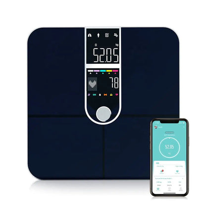 Scale for Body Weight, Smart Scale with 8-in-1 VA Display, High Precision Bathroom Digital Scale for Body Weight Heart Rate BMI Ai-TechWorld 