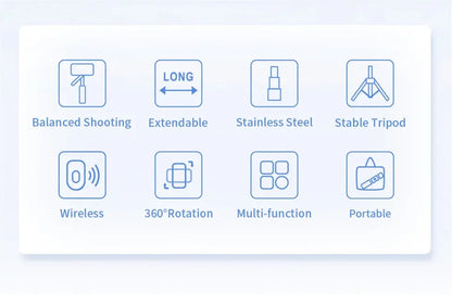 MEUYAG Selfie Stick Tripod with 1708mm Long Monopod Fill Light, Bluetooth Remote, 360° Rotation, 1/4 Interface, for mobile phone Ai-TechWorld 