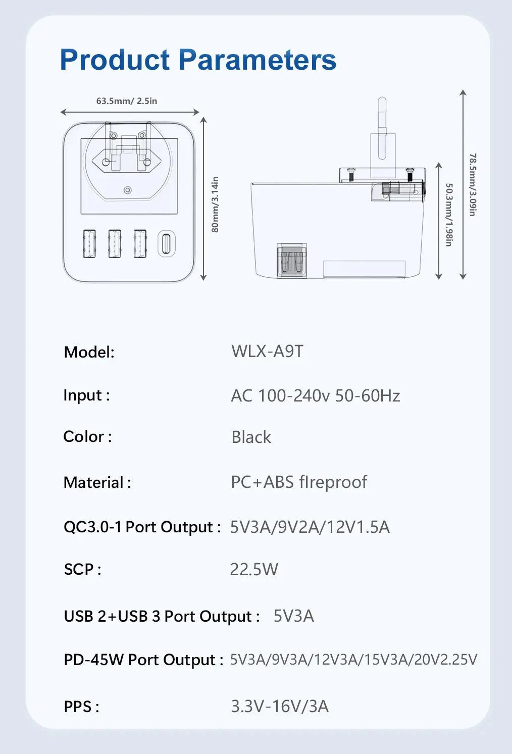 ASOMETECH 72W GaN USB Charger 4 Port With LED Display Ai-TechWorld 