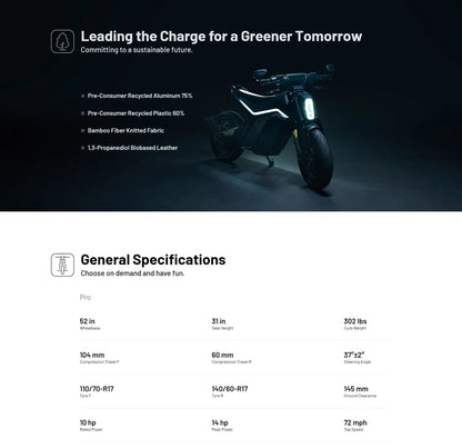 Pro 72V 95/110Kmh High Speed 2025 Electric Motorcycle Adult with EEC EPA Normal battery Range 180 km Ai-TechWorld 