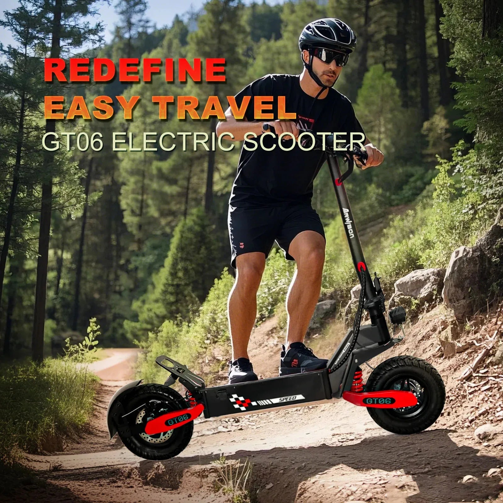Arwibon GT06 1200W Foldable E-Scooter for Adults -Max Speed 30MPH, 48V 13AH/23.4AH, 11"Off-Road Tires | US Stock, Factory Direct Ai-TechWorld 