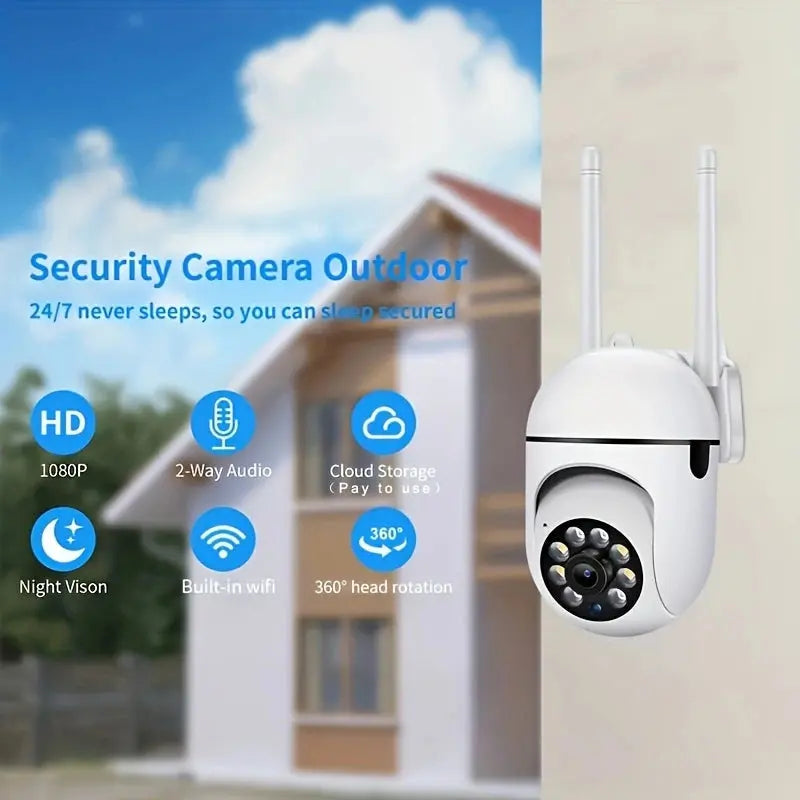2PC Ease Life APP Wireless 1080P HD Indoor/Outdoor WiFi Security Camera, Color Night Vision, 2-Way Audio, 360° Pan/Tilt/Zoom, Mo Ai-TechWorld 