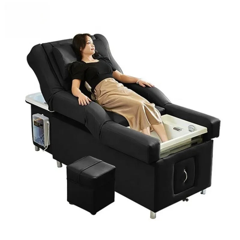 2025 Multifunctional Salon Back Lifting Foot Massage Bed Shampoo Chair Pedicure Head Spa Bed Shampoo Bed Ai-TechWorld 
