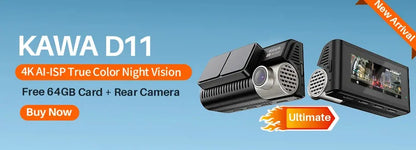 2K Dash Camera For Cars DVR KAWA Dash Cam MINI 3 Video Recorder Emergency Voice Control Night Vision WiFi APP Monitor Dashcam Ai-TechWorld 