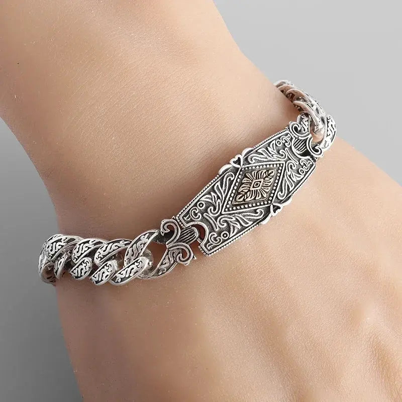Retro Domineering Lion Head Animal Bracelet for Men Stainless Steel Braided Chain Wristband Bracelet Hip Hop Jewelry Ai-TechWorld 
