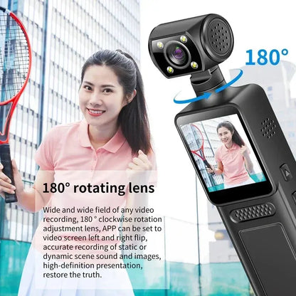 Xiaomi 8K HD Handheld Pocket Camera 180 ° Rotating Mini Portable Camera Wearable Night Vision Outdoor Sports Camera 2025 New Ai-TechWorld 