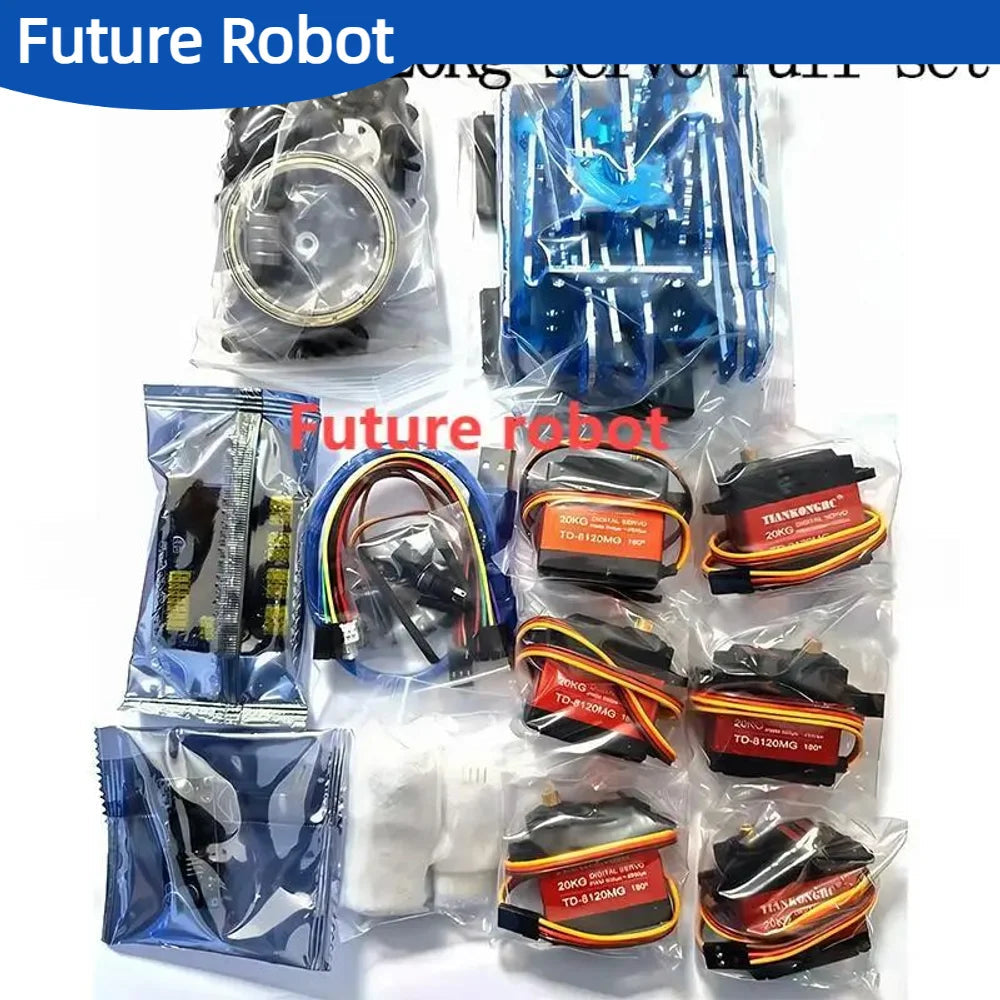 6 Dof Robot Arm Clamp Claw APP RC Control Metal Mechanical Robotics with Digital Servos for Arduino DIY Kit Programmable Robot Ai-TechWorld 