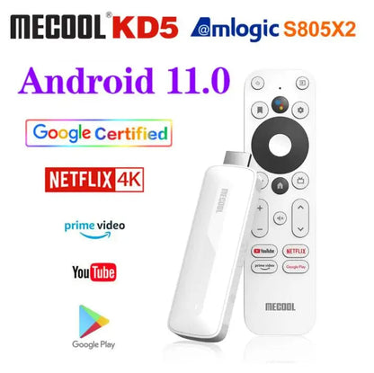Full HD 4K Android 11 TV Stick Mecool KD5 1GB 8GB Amlogic S805X2 Smart TV Box Dual wifi Quad Core Bluetooth Support Media Player Ai-TechWorld   ai-techworld