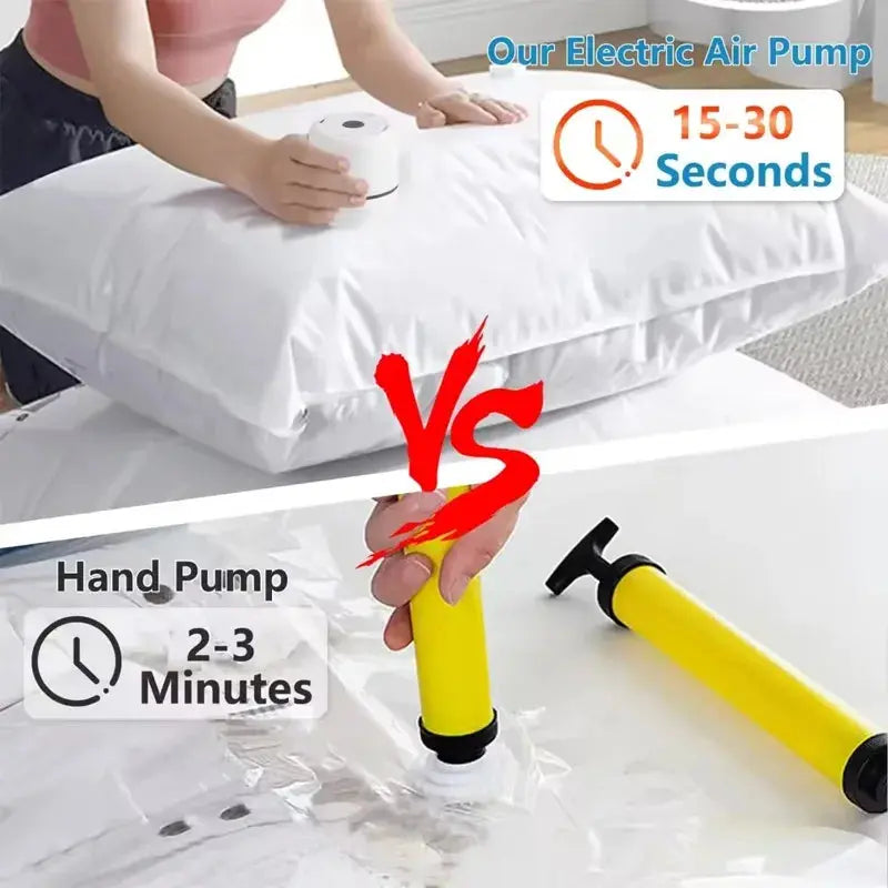 Vacuum Compression Bag Pump Vacuum Electric Air Pump Sealer Machine Travel Vacuum Bag Electric Pump for Clothes Food Organizer Ai-TechWorld 