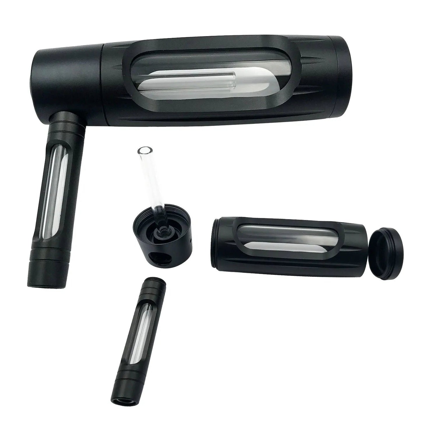 Handheld Smoking Pipe Grass Hookah Set with Dry Burning Glass Tobacco Bowl Cigarette Filters Shisha Pipes Smoke Accessories Ai-TechWorld 