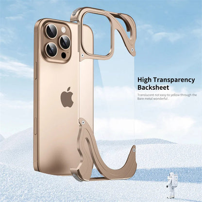 For iPhone 15 16 Pro Max Case Shockproof Metal Transparent Backplate Acrylic Aluminum Alloy Shell For iPhone 16 Pro 16 Pro Max Ai-TechWorld 