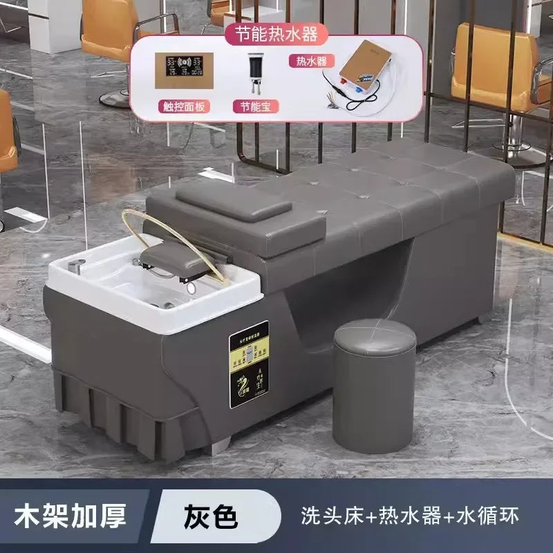 Spa Massage Shampoo Bed for Hair Salon, Commercial Use, Hairdressing Shaving Station, Water Circulation Basin, Beauty Furn, 2025 Ai-TechWorld 