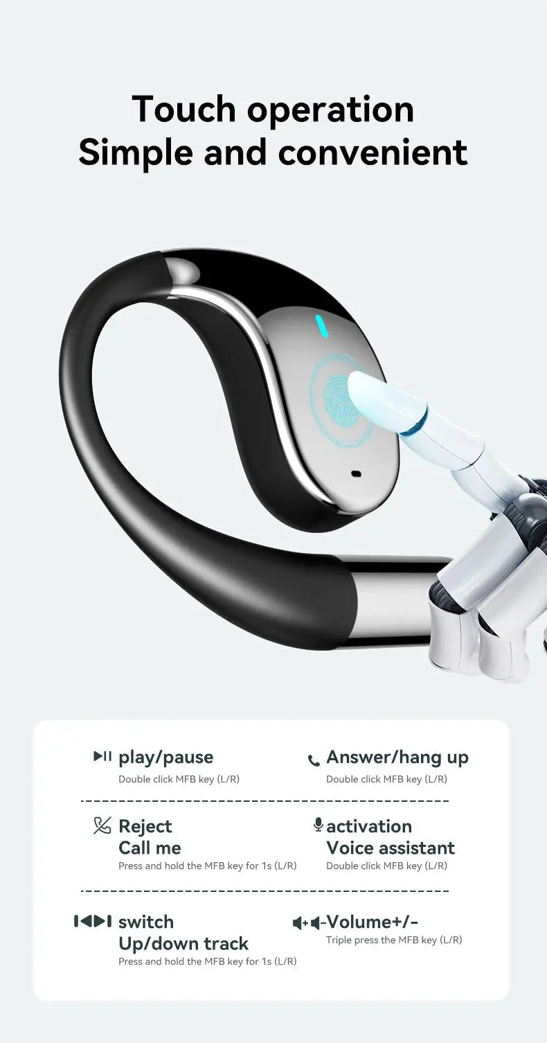 MZYMI Q39 AI Translation Wireless Earphone TWS Ear Hook Sport Running Bluetooth Headset ENC Noise Cancelling Headphone With Mic Ai-TechWorld 