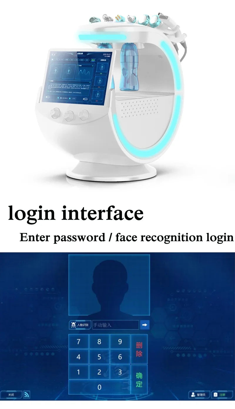 Smart Ice Blue Plus 7 in 1 Oxygen Hydro dermabrasion Bubble Machine Professional Face Hydra Machine rf Lifting ultrason machine Ai-TechWorld 