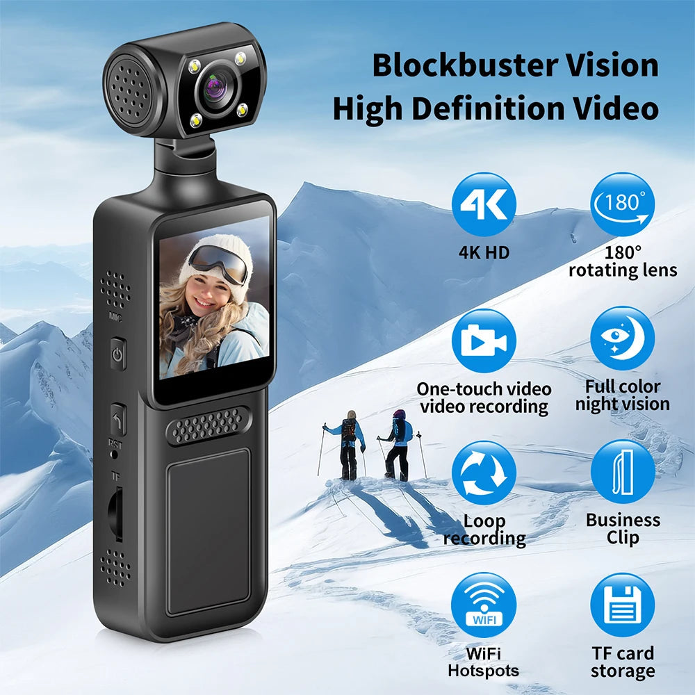NEW 4K WIth Wifi Hotspot Mini Camera Portable Digital Video Recorder Body Camera Night Vision DVR Miniature Camcorder 2025 Ai-TechWorld 