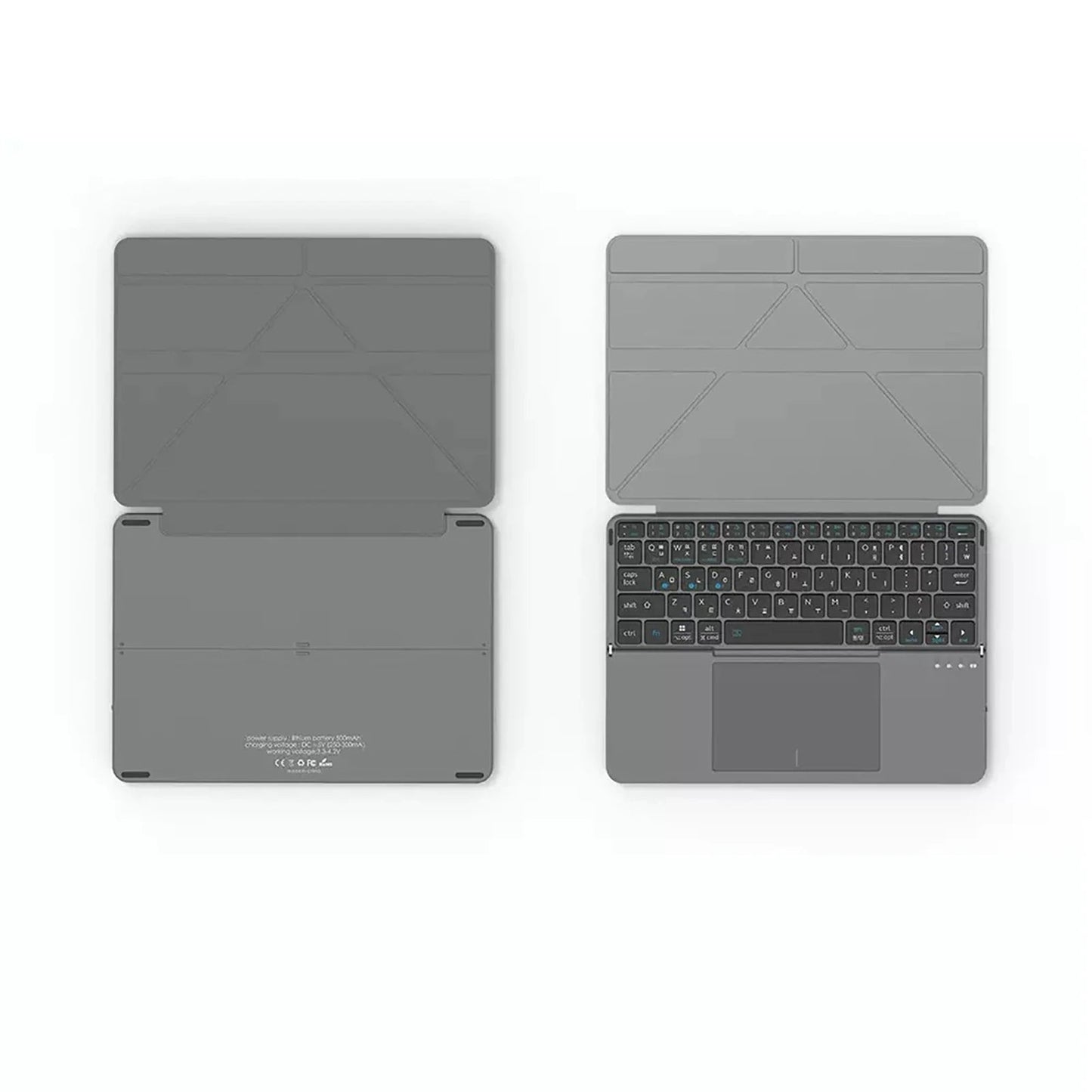 Multi-functional Wireless Bluetooth 5.0 Folding Keyboard for Tablet/Phone/PC Detachable Leather Stand Touch Portable Keyboard Ai-TechWorld   ai-techworld