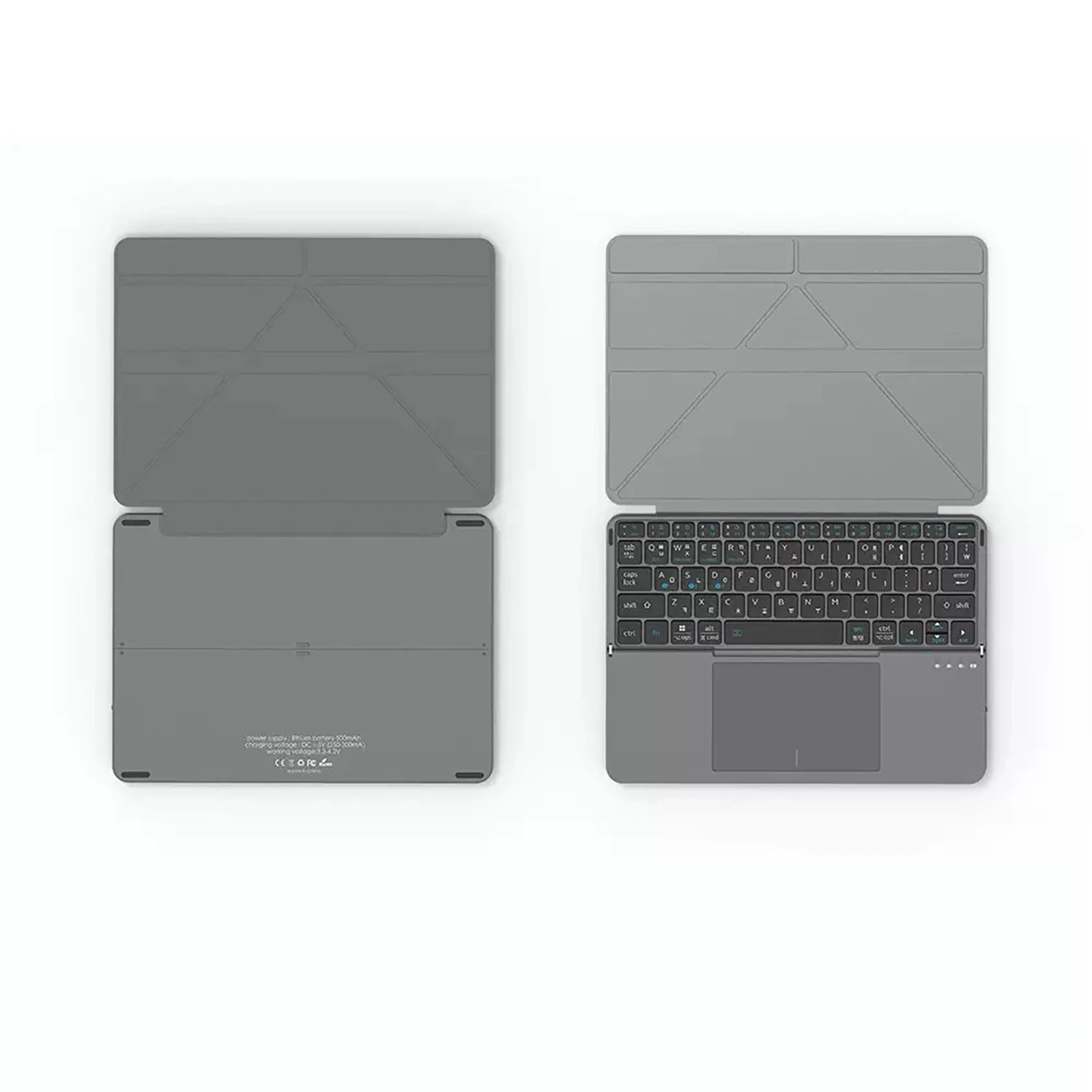 Multi-functional Wireless Bluetooth 5.0 Folding Keyboard for Tablet/Phone/PC Detachable Leather Stand Touch Portable Keyboard Ai-TechWorld   ai-techworld
