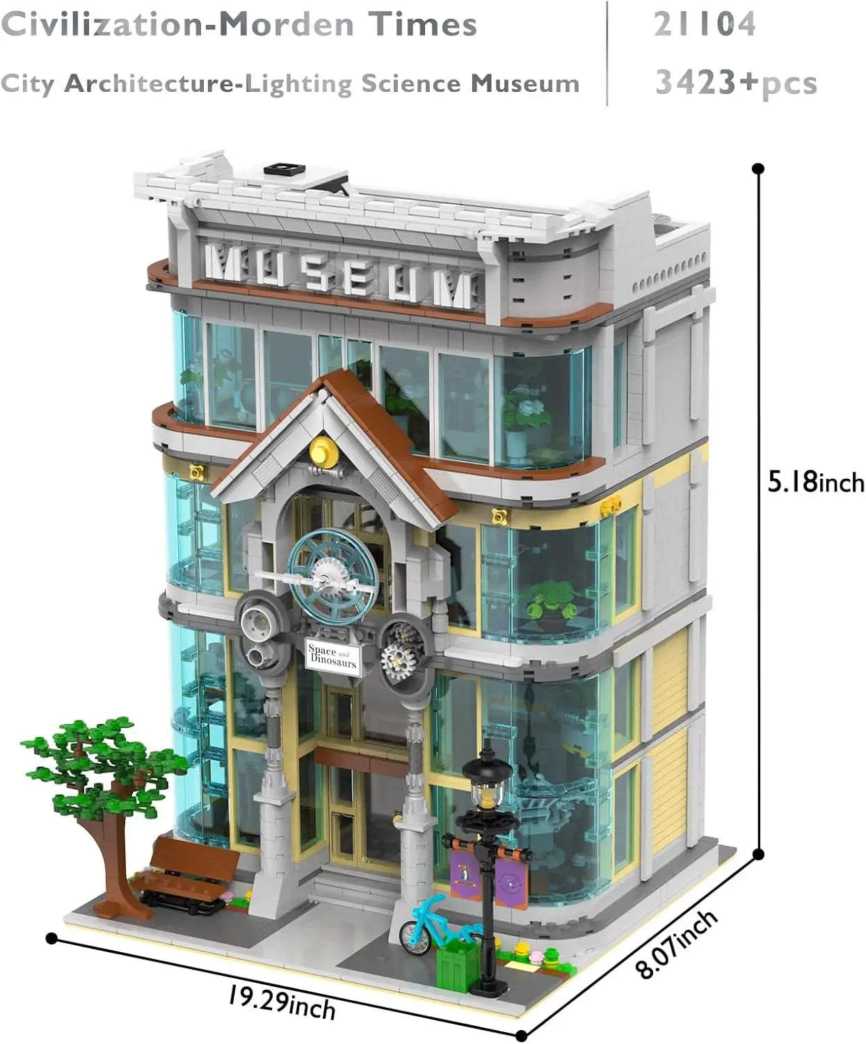 Building Blocks for Adults Science Museum, House Model Display and Collection Office Room Decor, City Technology Construction Se Ai-TechWorld 