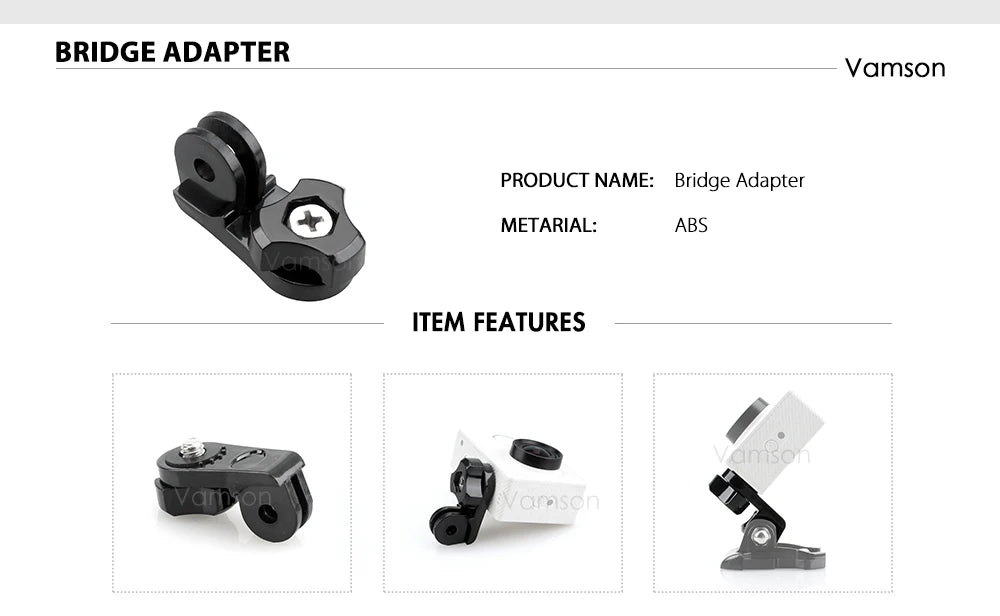 Vamson Backpack Clip for Insta360 x3 for GoPro Hero 11 10 9 Camera 360° Rotate Shoulder Belt Mount Accessories for Dji Action Ai-TechWorld 