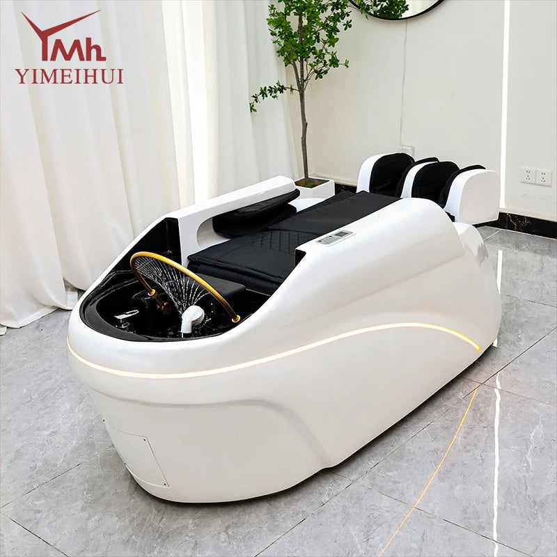 Salon Head Spa Synthetic Leather Head Therapy Beds Automatic Massage Shampoo Bed Ai-TechWorld 
