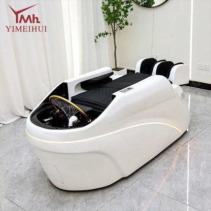 Salon Head Spa Synthetic Leather Head Therapy Beds Automatic Massage Shampoo Bed Ai-TechWorld 