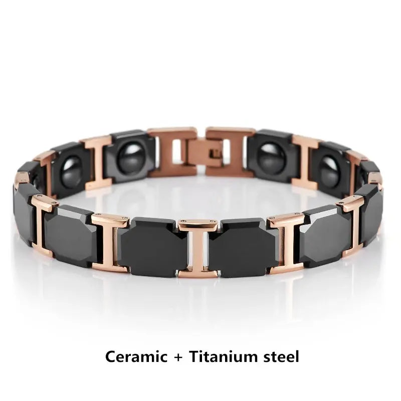 Pure Titanium Hematite Therapy Bracelet Tungsten Ceramic Blood Pressure Slimming Bracelet Weight Loss Bracelet Ai-TechWorld 