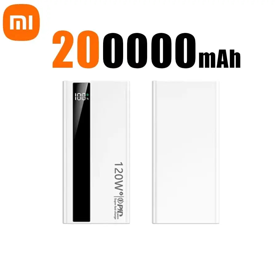 Xiaomi 500000mAh High Capacity PowerBank 120W Super Fast Charging Portable External Battery Powerbank for iphone Huawei Ai-TechWorld 