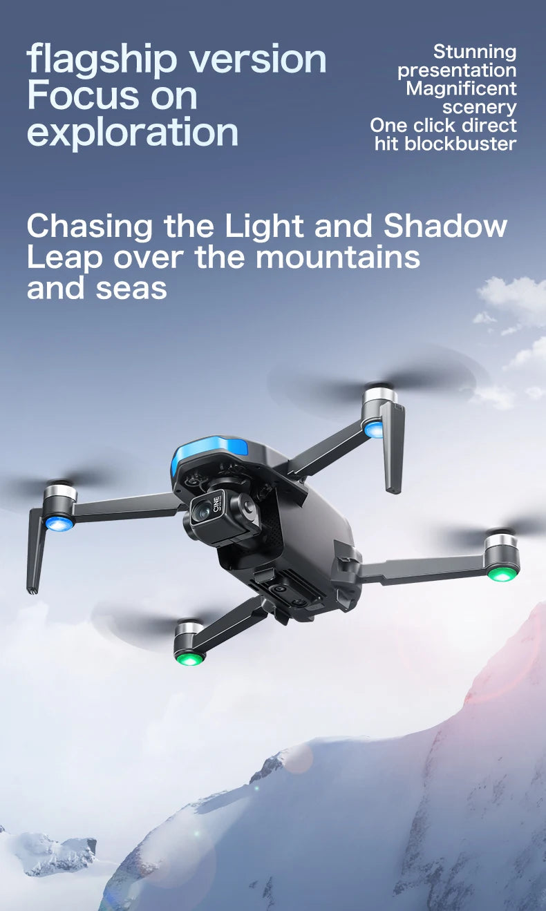 2025 New S-X1 Drone With 8K HD Camera 3-Axis Gimbal 5G GPS Anti-Shake Brushless Quadcopter For Aerial Photography And Video Gift Ai-TechWorld 