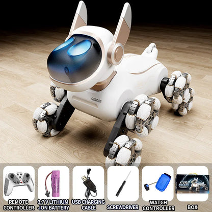 2025 NEW DWI Eight Wheeled Stunt Dog 2.4G Remote Control Intelligent Swing Arm Drift Robot Dog Climbing Car Children's Gift Toy Ai-TechWorld 