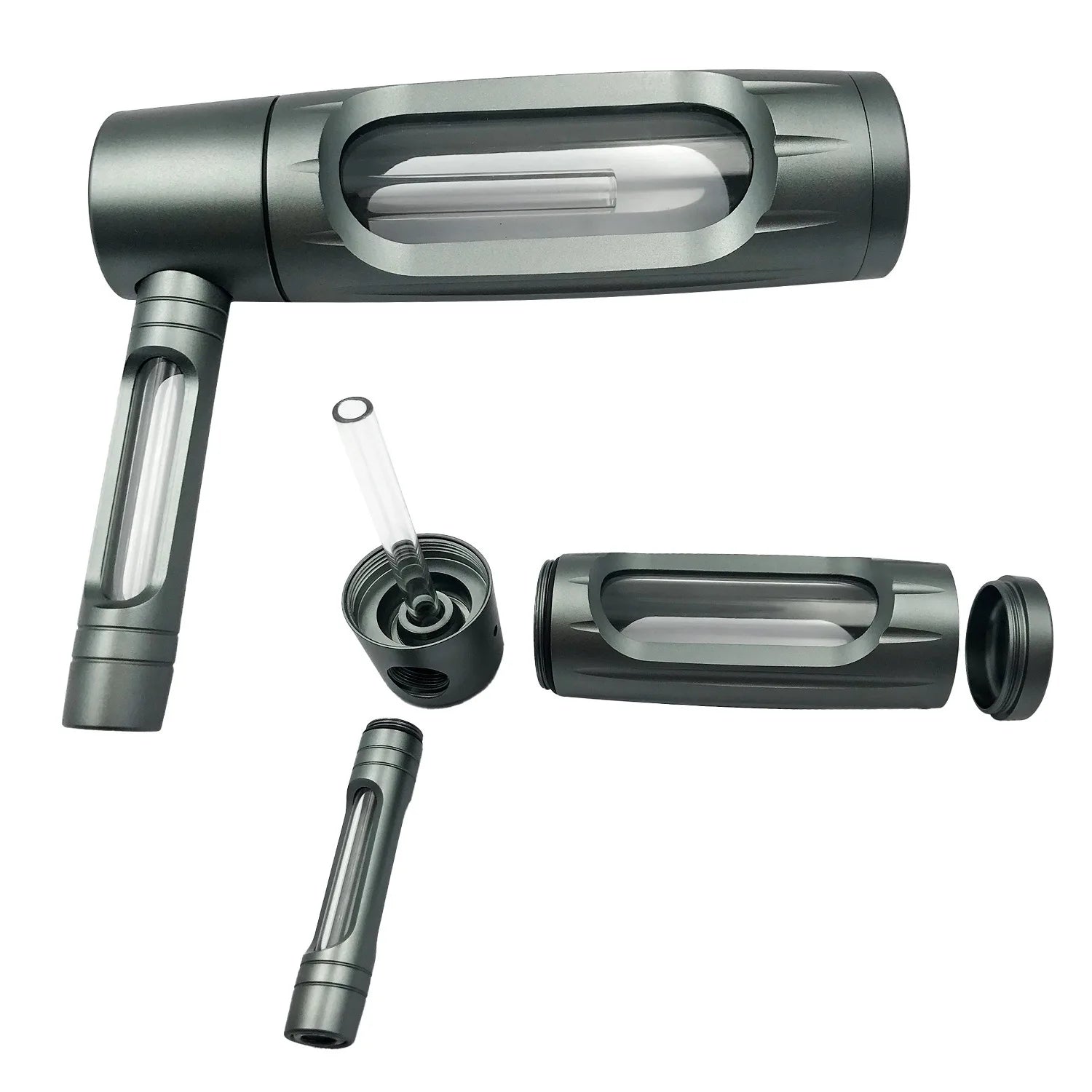 Handheld Smoking Pipe Grass Hookah Set with Dry Burning Glass Tobacco Bowl Cigarette Filters Shisha Pipes Smoke Accessories Ai-TechWorld 