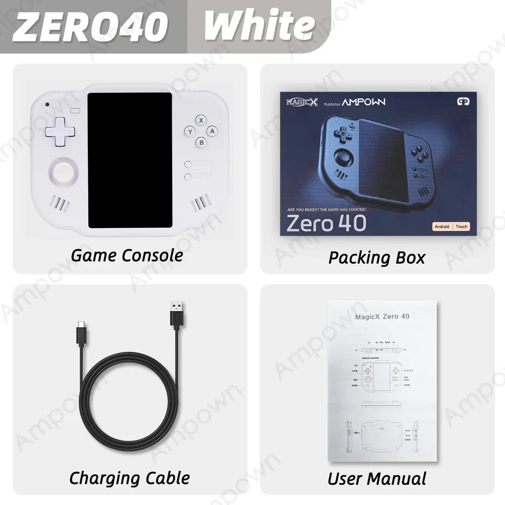 AMPOWN ZERO 40 Video Game Console 4'' IPS Multi-touch Screen Android System A133P Support Wifi Bluetooth Vibration Motor for NDS Ai-TechWorld   ai-techworld