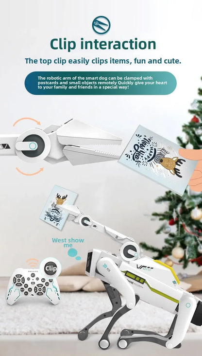 Teeggi Electric RC Intelligent Robot Dog with Clip Multifunction RC Mechanical Dog Educational Toy Bionic Smart Robot Toy Gift Ai-TechWorld 