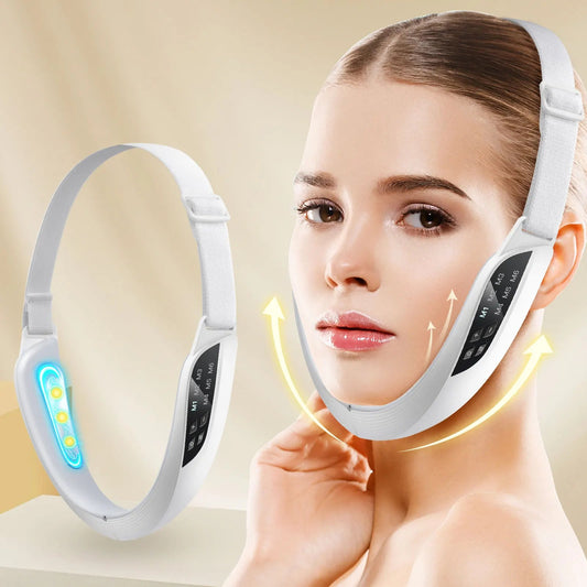 Electric V Face Lifting Beauty Device 6 Modes 8 Levels EMS Micro-current Firming Facial Massager Double Chin Removal Skin Care Ai-TechWorld 