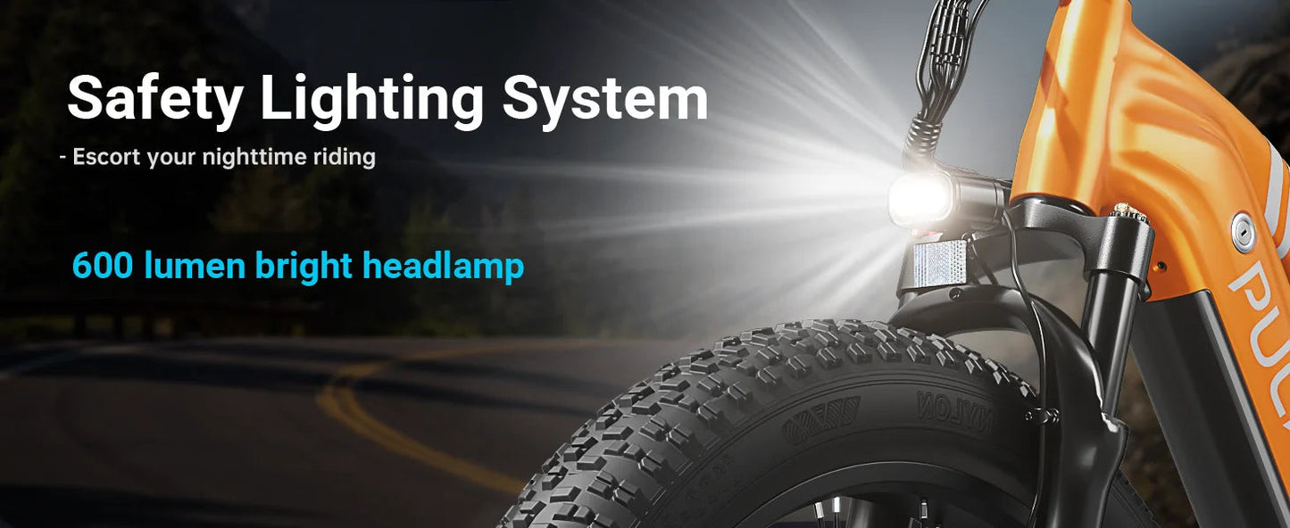 PUCKIPUPPY Labrador pro Electric Bike 1350W Peak 48V 20AH Battery Ebike 26" Fat Tire Electric Mountain Bike 2-Year Warranty Ai-TechWorld 