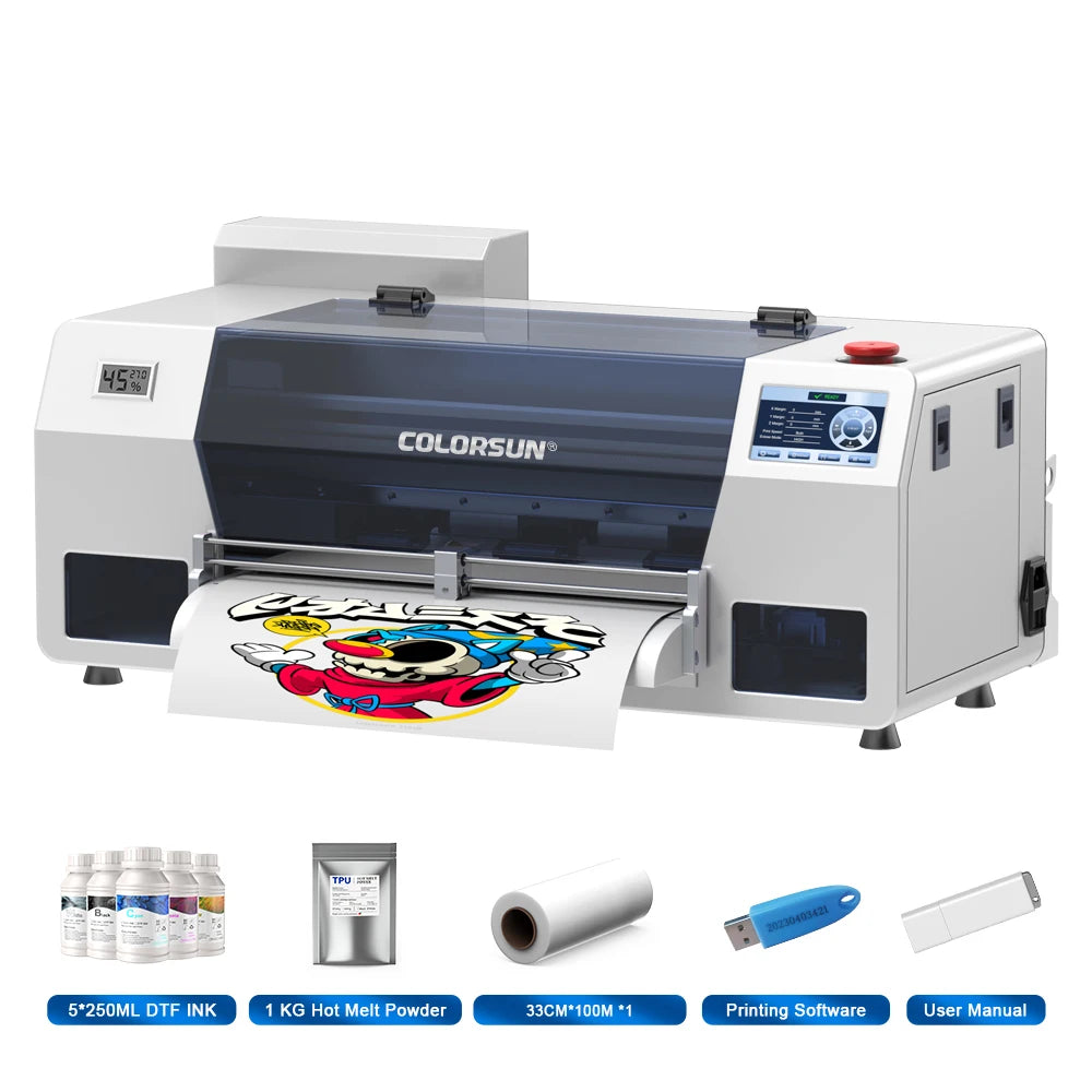 Colorsun A3 DTF Printer XP600 Impresora A3 DTF Printer Directly to FIlm A3 DTF Printing Machine For T-shirt Hoodies Fabric Ai-TechWorld   ai-techworld
