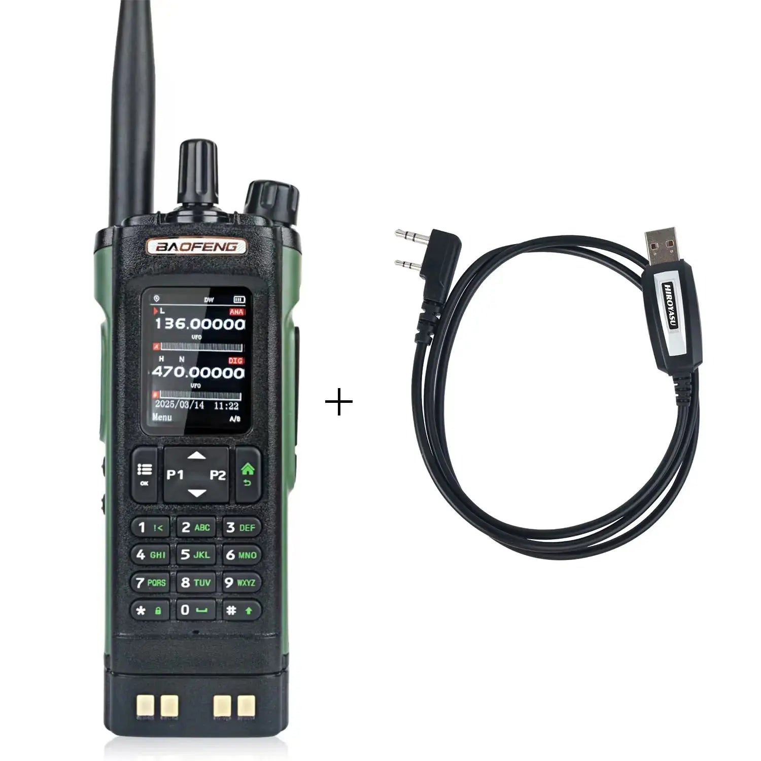 Baofeng DM-32 GPS APRS AES256 Encryption DMR Digital Analog UHF VHF Dual Band 8W Air Band FM Walkie Talkie DM-32UV Ai-TechWorld 