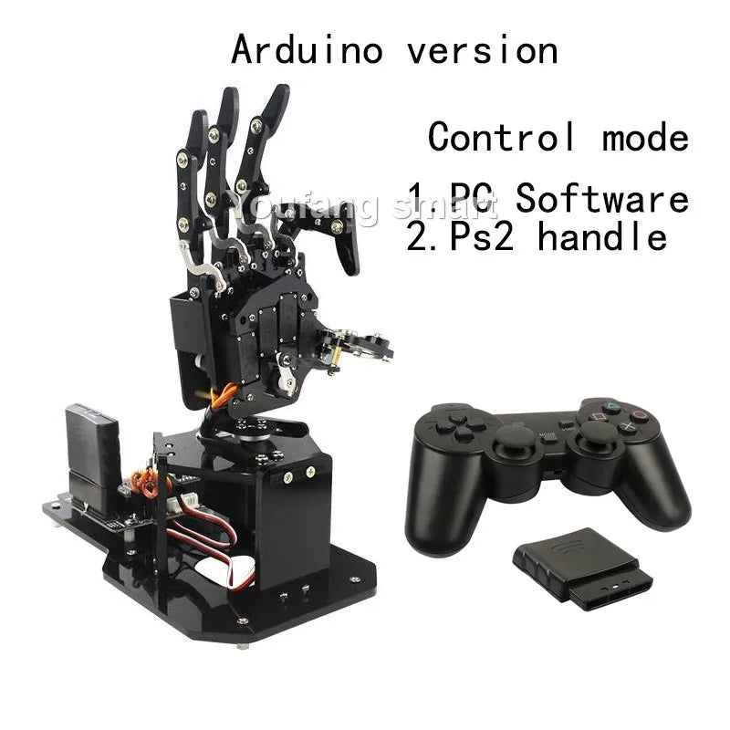 STEM For Arduino STM32 Bionic Robot Palm Hand Manipulator Open Source Code 5 Hands Educational Kit with Ps2/Somatosensory Gloves Ai-TechWorld 