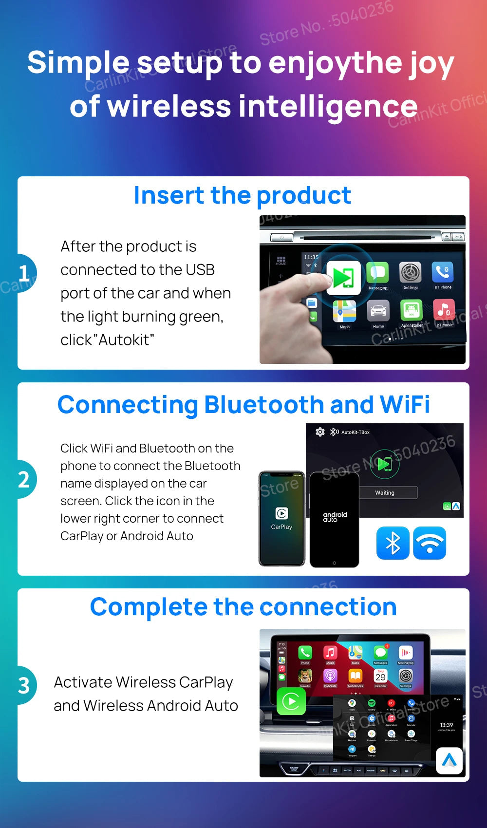 CarlinKit CarPlay Ai Box Android 13 SM6225 8 Cores 64GB 128GB Car Smart Streaming Box Wireless CarPlay Android Auto For Netflix Ai-TechWorld 