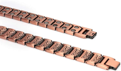 ARADOO Copper Bracelet for Men 100% Pure Copper Magnetic Link Bracelets Jewelry Gift with Adjustable Sizing Tool Ai-TechWorld 