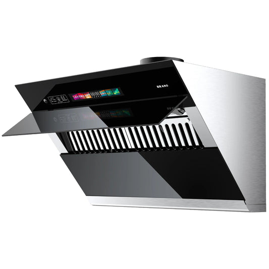 Range Hood 30/36 inch with 900CFM, Voice/Gesture Sensing/Touch Control Panel, Unique Side-Draft Design for Under Cabinet Modern Ai-TechWorld 