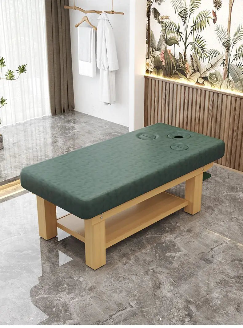 Solid Wood Massage Bed Beauty Salon Treatment Table Chinese Medicine Physiotherapy Thai Moxibustion Beauty Bed Lash Massage Bed Ai-TechWorld 