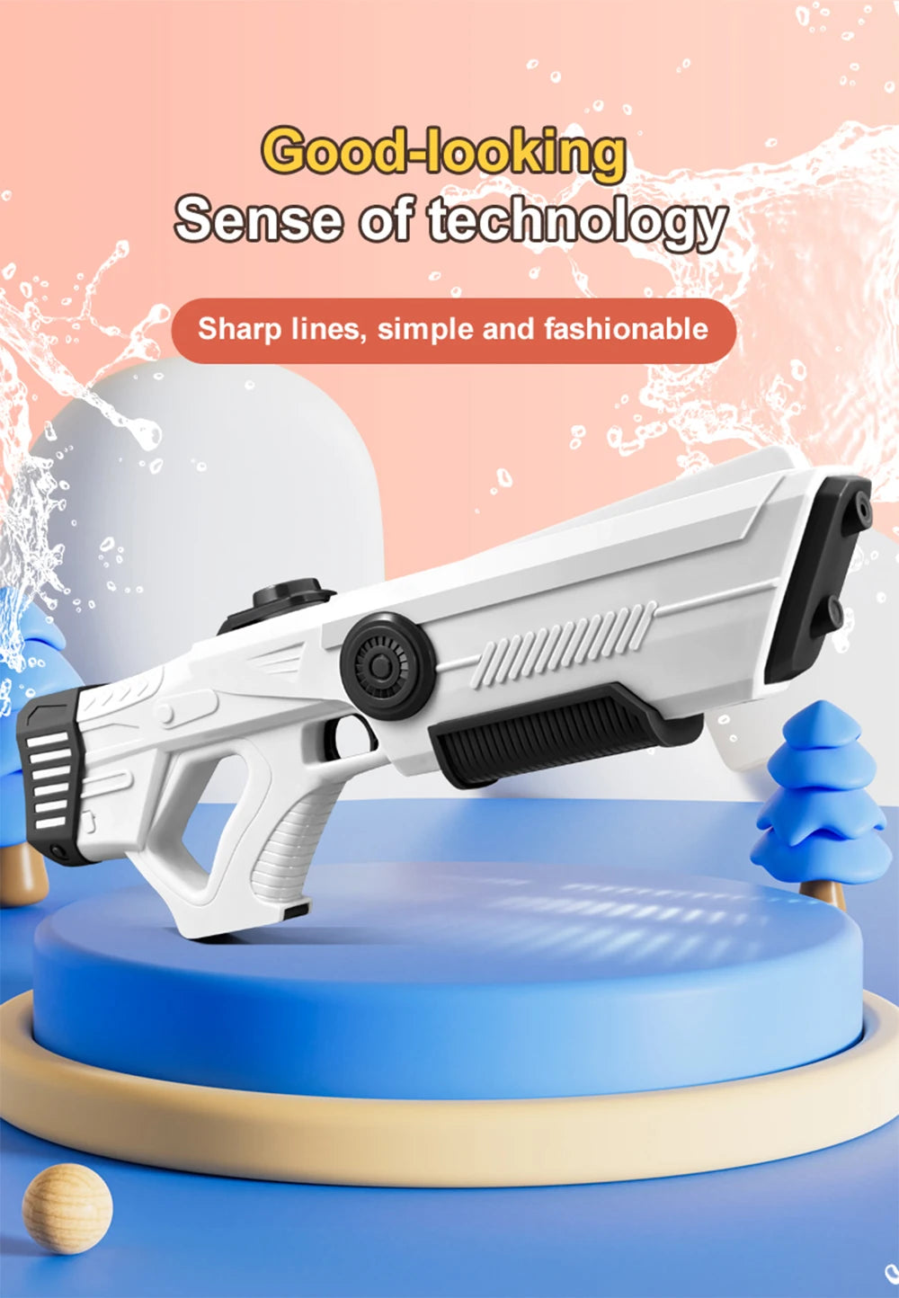 Electric Automatic Water Storage Gun Toys Portable Children Summer Beach Outdoor Fight Fantasy Spray Gun Toys Boy Kid Adult Game Ai-TechWorld 