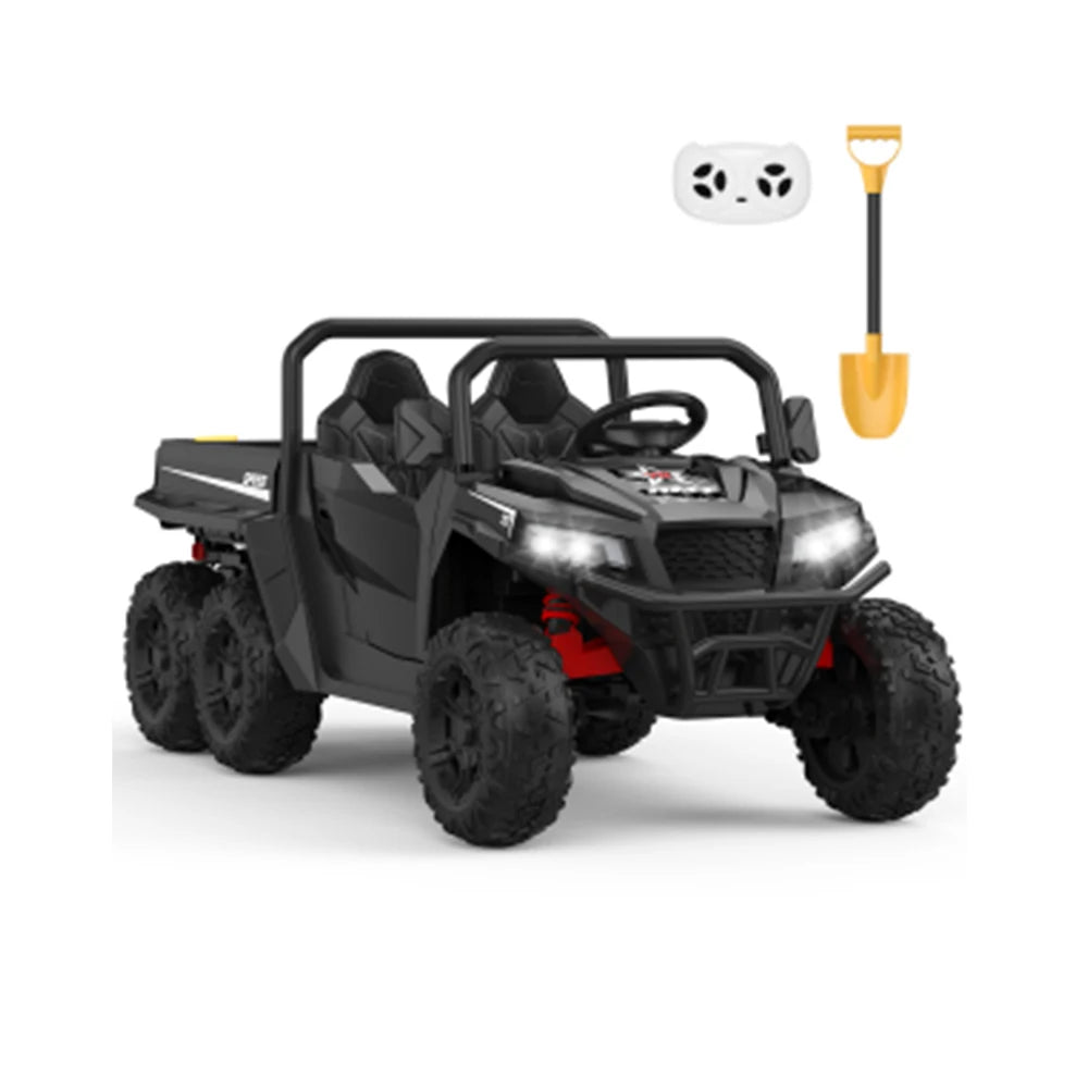 24V 4WD Electric Ride On Dump Truck with Remote Control 2-Seater Kids Ride On Car Music Player & LED Lights Birthday Gift Ai-TechWorld 