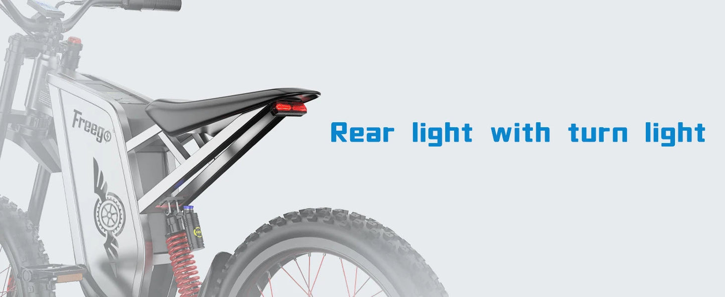 Four-Piston Hydraulic Brake Electric Dirt Bike 6000W Electric Motor 60V/30Ah 50MPH/7 Speed Off Road E-Bicycle Full Suspension Ai-TechWorld 