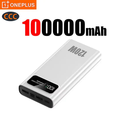 ONEPLUS 500000mAh 120W Super Fast Charging Power Bank High Capacity Battery CCC Certification Power Bank 3C For Iphone Xiaomi Ai-TechWorld 