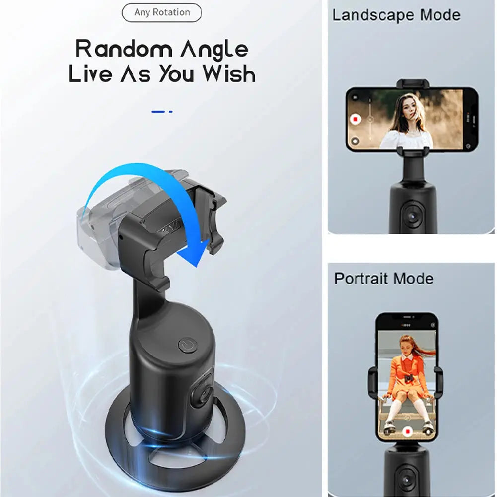 360-degree Follow-up Gimbal Stabilizer Smart Ai Face Recognition Mobile Phone Selfie Stick Tracking Gimbal Ai-TechWorld 
