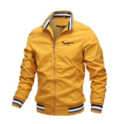 Autumn and Winter Men's Stand Collar Casual Zipper Jacket Outdoor Sports Coat Windbreaker Jacket for Men Waterproof Bomber Ai-TechWorld 