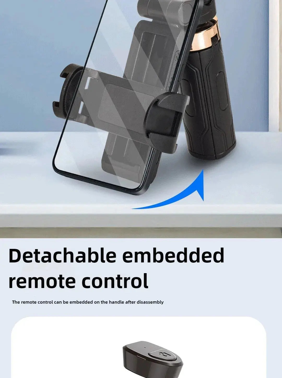 Super Mini Selfie Stick Portable Phone Holder Shooting Aid Versatile Integrated Design Bluetooth Remote For Live Broadcas Ai-TechWorld 