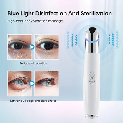 Electric Facial Massager Micro Vibration Eye Beauty Instrument For Relax Eye Dark Circles Eye Bags Puffiness Eye Massage Ai-TechWorld 