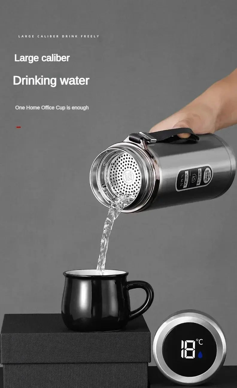 1Liter Stainless Steel Thermos Bottle with LED Temperature Vacuum Flask Ai-TechWorld 